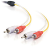 75ft Plenum-Rated RCA Stereo Audio Cable with Low Profile Connectors -- 2221-40558-075