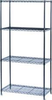 COMMERCIAL WIRE SHELVING, 4 SHELVES, 36W X 18D X 72H, BLACK -- 10127489