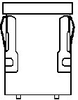 AML41 Series, Solid State Indicator, Rectangular, Lens Style, Lighted, 1 Incandescent Lamp, Snap in panel mount -- AML41JBE2