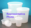 Disposable HDPE Container w/lid, 64oz/2000ml -- 15027819