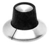 STRAIGHT KNURLED SKIRT KNOB, 6.35MM -- 57F2367