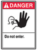 ANSI Safety Sign, Danger - Do Not Enter, 10