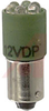 Lamp;T3-1/4 BAYONET BASE CLUSTER LED, GREEN, 12V DUAL POLARITY - 70015428 - Allied Electronics, Inc.