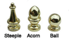Type A Finials - 219474 - HardwareSource, Inc.