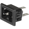 IEC Appliance Inlet 400 VDC, Screw-on or Snap-in Mounting, Front Side, Quick-connect or Solder Terminals -- GH21 - Image
