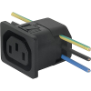 IEC Appliance Outlet F, Snap-in Mounting, Front Side, IDC Terminal -- 6610 - Image