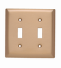 Toggle Switch Openings, Two Gang, Brushed Bronze -- SB2BZ - Image