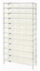 Bins & Systems - Clear-View Bins - Economy Shelf Bins - Wire Shelving Systems - WR12-107CL - Image