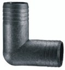 Barbed Fittings; Elbow Connector, Black PP, 1 1/2