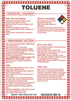 Brady B-120 Fiberglass Reinforced Polyester Rectangle White Chemical, Biohazard, Hazardous & Flammable Material Sign - 7 in Width x 10 in Height - TEXT: TOLUENE - 48892 - 754476-48892 - R. S. Hughes Company, Inc.