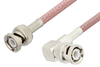BNC Male to BNC Male Right Angle Cable 36 Inch Length Using RG142 Coax - PE3082-36 - Pasternack