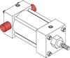 Series MN Aluminum Pneumatic Cylinder - Model MN72 NFPA Style MT2 -- Blind End Trunnion Mount - Image