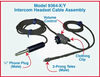 X/Y Intercom Headset Cable w/Volume Control, Custom Length -- Model 9364 - Image