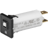 Circuit Breaker for Equipment thermal, Snap-in type, Fuseholder style, 1 pole -- T9-611