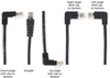 10FT Yellow CAT6 250MHz Angled Patch Cable UTP CM Down-Down - EVNSL246-0010-90DD - Black Box