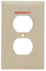Engraved & Pad Printed Wall Plate, Emergency - TP8EI - Legrand