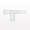 T Connector, Male Luer Slip and 2 Female Luer Locks, Natural - 61755 - Qosina Corp.