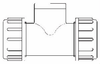 Special Piping Components:Special Piping Tee:Thread Compression - TC01-010 Thread Compression - Dura Plastic Products, Inc.