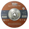 Weiler Aluminum Oxide Surface Grinding Wheel - Type 27 - Depressed Center Wheel - 24 Grit Coarse Grade - Threaded Arbor Attachment - 7 in Diameter - 7/8 in Center Hole - Thickness 1/4 in - 56444 - 012382-56444 - R. S. Hughes Company, Inc.