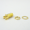 SMA Female (Jack) Bulkhead PCB Connector .052 inch End Launch, Solder, Gold Plated Brass Body, Length 0.645 In - SC8438 - Fairview Microwave Inc.