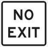 Brady B-959 Aluminum Square White No Exit Sign - 18 in Width x 18 in Height - TEXT: NO EXIT - 115507 - 754473-18501 - R. S. Hughes Company, Inc.
