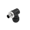M12 Field Attachable Connector: male, angled, 5-pin, A-coded, unshielded, black housing, screw type, 50 V AC / 60 V DC - RSCWN 5/9 - Belden Inc.