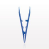 Single-Use Tweezer Forceps, Flat Square Tips, Dark Blue - 15501 - Qosina Corp.