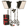 FL180K KIT: FL180K 330 TOTAL WS, FLASHLITE DELUXE BASIC STUDIO 3-LIGHT SOFTBOX KIT - 402335 - Smith-Victor Corporation