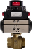 BRASS, 1/2" NPTF BALL VALVE, 2-WAY NC, SPRING RETURN, ELECTRIC POSITION INDICATOR - 2-SWITCH GENERAL PURPOSE - B2CD04-0-1 - Quarter Turn Valve