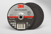 3M Ceramic Depressed-Center Wheel - 36 Grit Very Coarse Grade - 4 in Diameter - 3/8 in Center Hole - Thickness 1/4 in - 66555 -- 051115-66555 - Image
