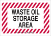 Brady B-450 Polyethylene Rectangle White Chemical, Biohazard, Hazardous & Flammable Material Sign - 5 in Width x 3.5 in Height - 17283 - 754473-16439 - R. S. Hughes Company, Inc.