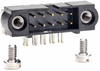 5+5 Pos. Male DIL Horizontal Throughboard Conn. Jackscrews - M80-5401042 - Harwin Plc