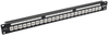 24-Port 1U Rack-Mount Cat6a Feedthrough Patch Panel with 90-Degree Down-Angled Ports, RJ45 Ethernet, TAA -- N254-024-6AD