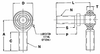 CM-Y (Male) 2 Piece, Metal to Metal Rod End Bearing with Studs -- CM10Y