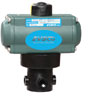 Two-Way Elliptical Valve, PVDF, Pneumatic, 3/4
