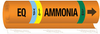 Brady B-689 Orange/Black/Blue/Yellow/Red Polyester Pipe Marker - 10 in Width - 14 in Length - Printed Msg = EQ VAPLIQ AMMONIA LOW with Right Arrow - 145784 - 754473-54576 - R. S. Hughes Company, Inc.