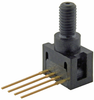 26PC Series, compensated/unamplified, gage, 0 psi to 1 psi, 1x4 SIP 15,2 mm [0.60 in] long, M5 thread port -- 26PCAFH6G - Image