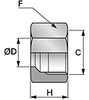 25 mm OD Nut and Cutting Ring for DIN 24º Tube Connections - Nut DIN 24º Heavy Series|Master File - MTN-25H36X2 - Kuriyama of America, Inc.