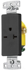 Duplex/Single Receptacle - RRD205BK - Hubbell Incorporated