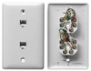 Datacommunication Face Plate with Jack - NS744W - Hubbell Incorporated