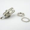 BNC Female (Jack) Bulkhead Connector Solder Cup Terminal, Solder, Nickel Plated Brass Body, Length 0.49 In -- SC6261 - Image