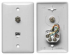 Datacommunication Face Plate with Jack - NS747W - Hubbell Incorporated