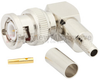Right Angle BNC Male (Plug) Connector For RG55, RG142, RG223, RG400 Cable, Crimp/Solder - FMCN1372 - Fairview Microwave Inc.
