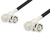BNC Male Right Angle to BNC Male Right Angle Cable 24 Inch Length Using RG58 Coax - PE3025-24 - Pasternack