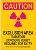 Brady B-302 Polyester Rectangle Yellow Radiation Hazard Sign - 7 in Width x 10 in Height - Laminated - 129278 - 754473-78348 - R. S. Hughes Company, Inc.