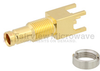 75 Ohm 1.0/2.3 Jack Bulkhead Push-On PCB Connector Thru Hole, Solder, Length 0.89 In - FMCN1112 - Fairview Microwave Inc.