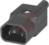 Plug Assembly, Power; 10 A; 250 VAC; 10000 Megohms (Min.); Nylon; 18 AWG - 70133308 - Allied Electronics, Inc.