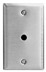 Wall Plate-Stainless Steel, 1-gang, Punched 0.375in Hole - MCP14 - Visual Sound, Inc.