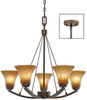 7158-5 RBZ Mid. Chandeliers-Glass Up - 410632 - Capital Lighting, Inc.