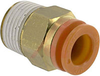 Connector, Pneumatics; 3/8 in.; 3/8 in.; 17.46 mm (Hex.); 7 mm (Min.); NTP; PVC -- 70070342